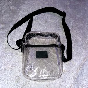 Pink | Clear Crossbody with Zipper and Pocket